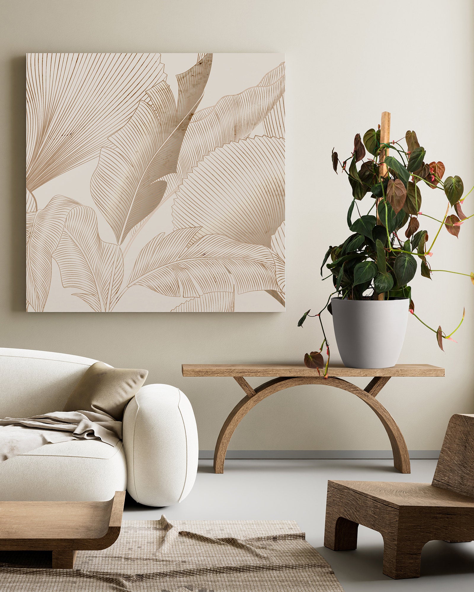 Philodendron Micans Plant Vines in Trellis