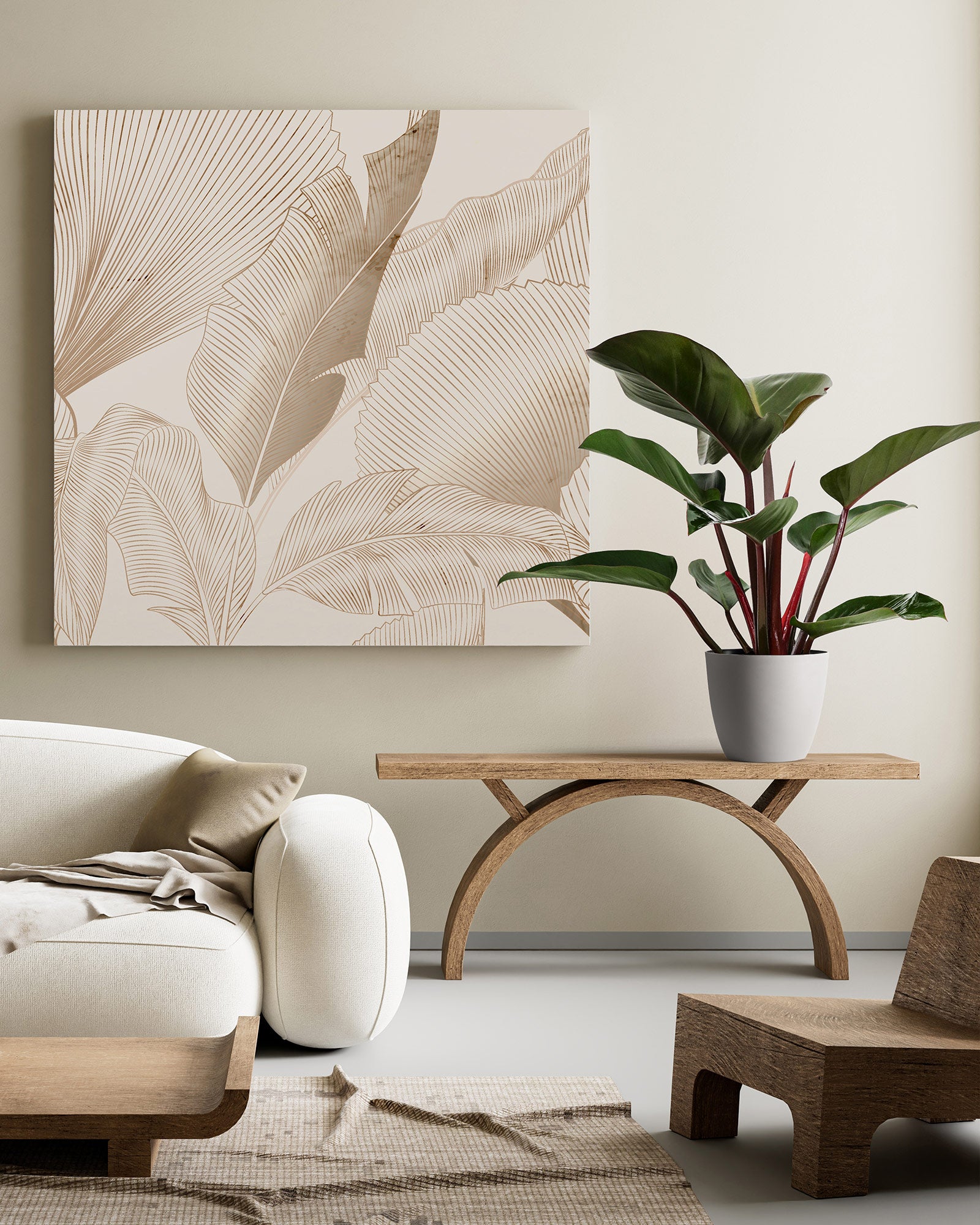 Philodendron Red Congo, Tropical Forest Plant