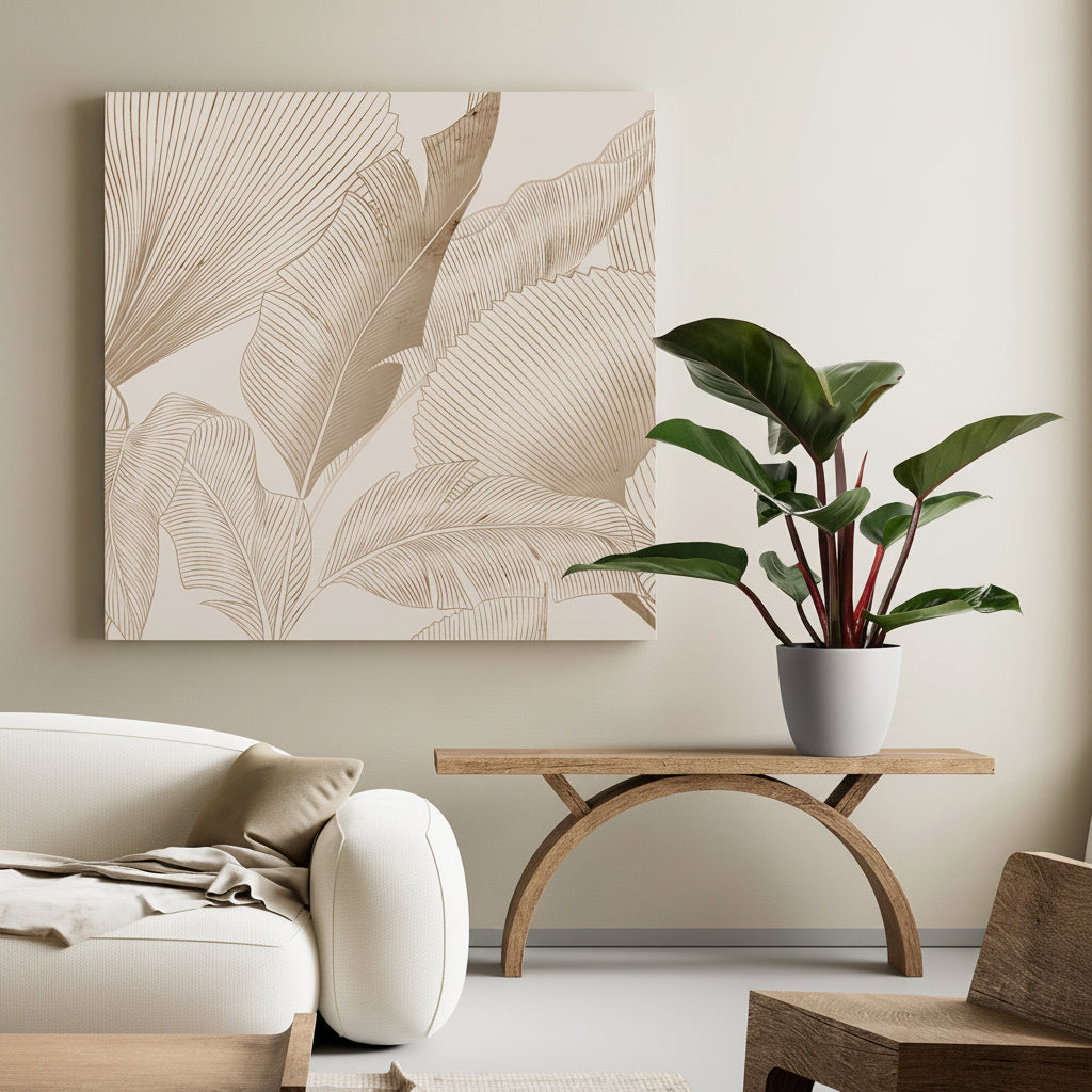 Philodendron Red Congo, Tropical Forest Plant in a 2 gallon white pot with striking dark green leaves and vibrant red stems displayed on a wooden table