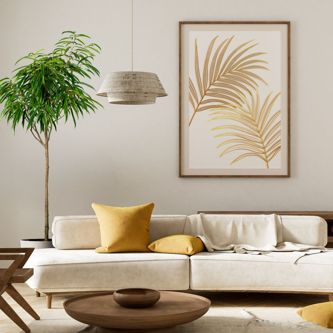 Ficus Alii Tree Ficus Maclellandii in 7 gallon nursery pot with elongated glossy green foliage and upright indoor tree structure, ideal for modern living rooms and luxury interior spaces.