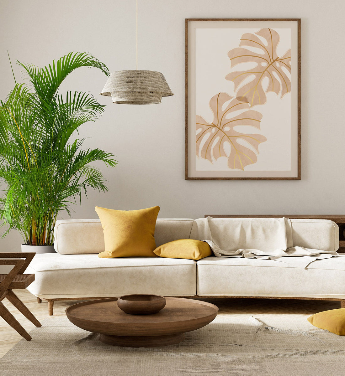 Mature Areca Palm Tree with lush tropical green fronds in a decorative planter beside a bright indoor window, showing full grown indoor appearance ideal for luxury interiors and tropical home decor.