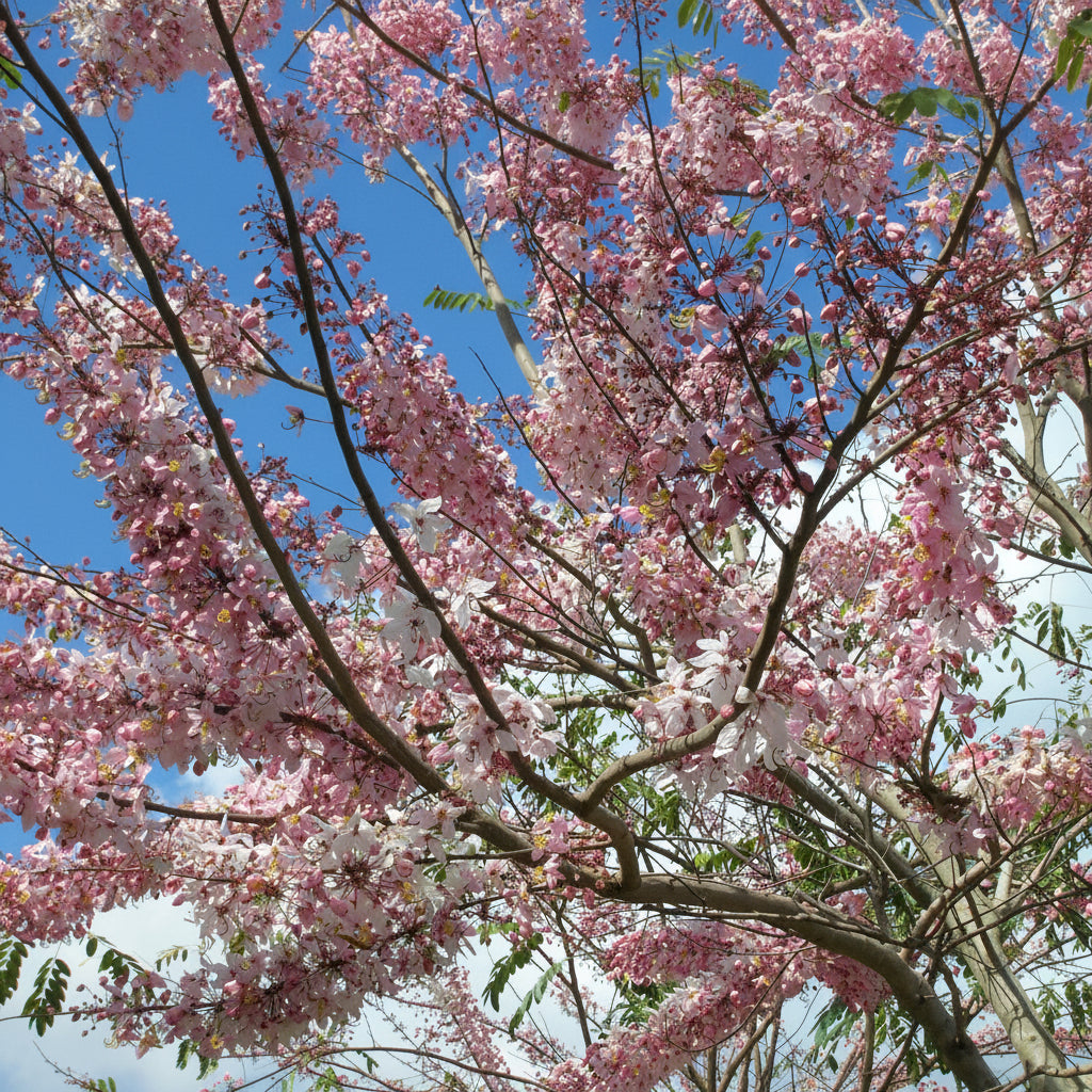 Cassia Bakeriana Pink Showers Flower Tree close view