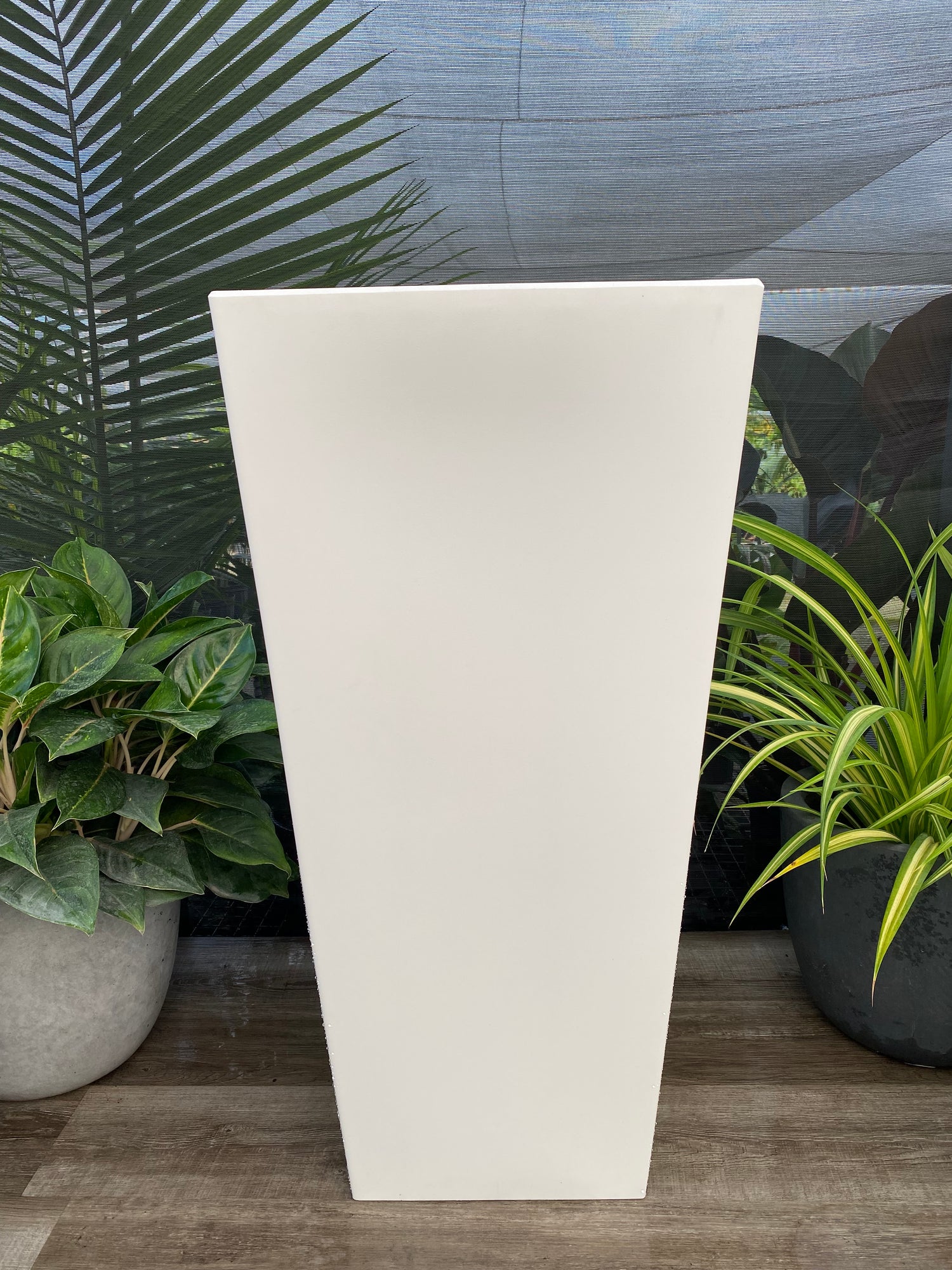 Tall Modern Planter Pot, Tapered Square Design
