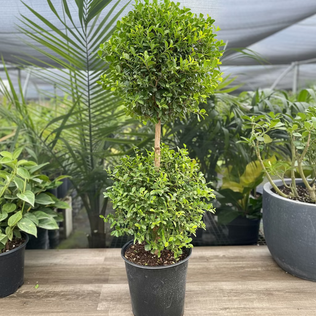 Topiary Eugenia 2-Ball Tree Form nursery container 2gal.