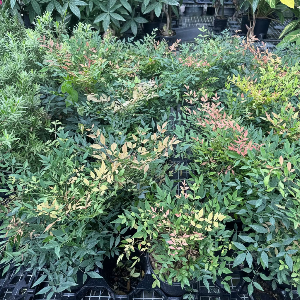 leaves of Nandina Firepower Heavenly Bamboo
