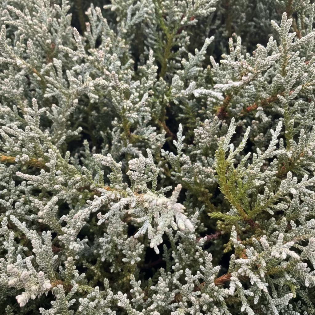 Bar Harbor Juniper Shrub, Compact Evergreen close up of shrubs