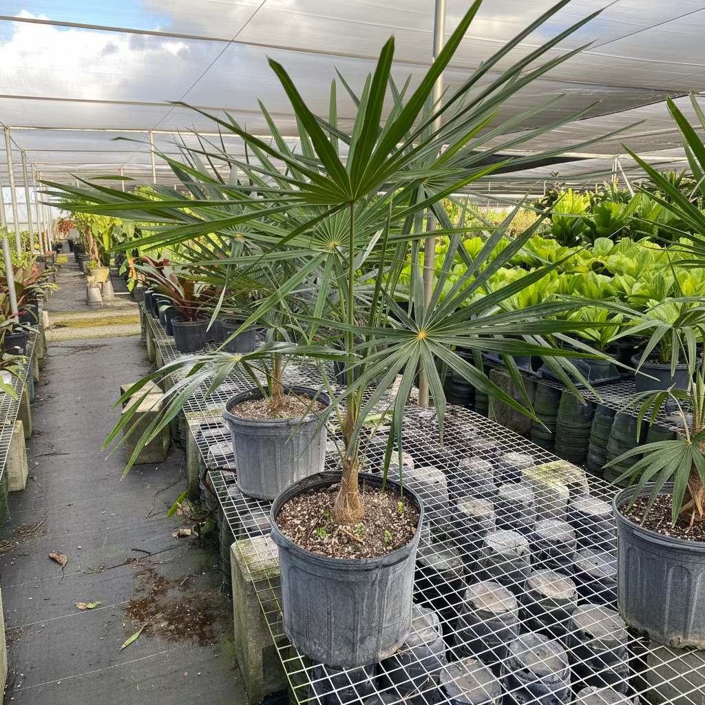 Short Hair Old Man Palm, Rare and Exotic in a pot