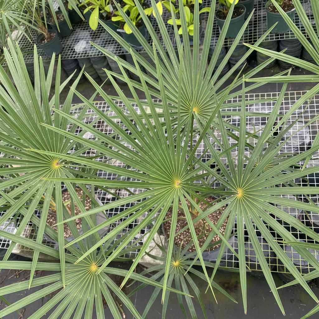 upper view of leave of Short Hair Old Man Palm, Rare and Exotic