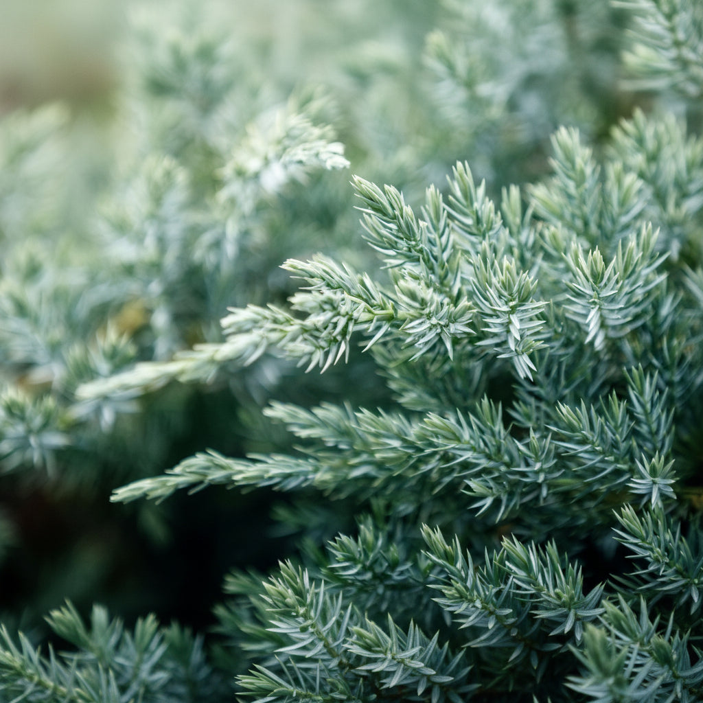 Blue Pacific Juniper Shrub close p of pine tree