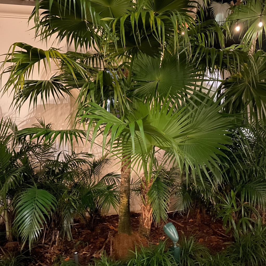 Florida Thatch Palm, Rare and Exotic outside of a home