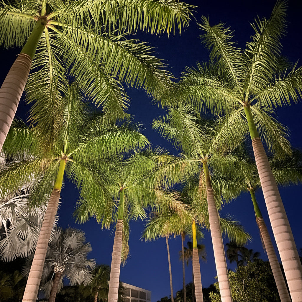 Florida Royal Palm, Cuban Royal Palm tree down view