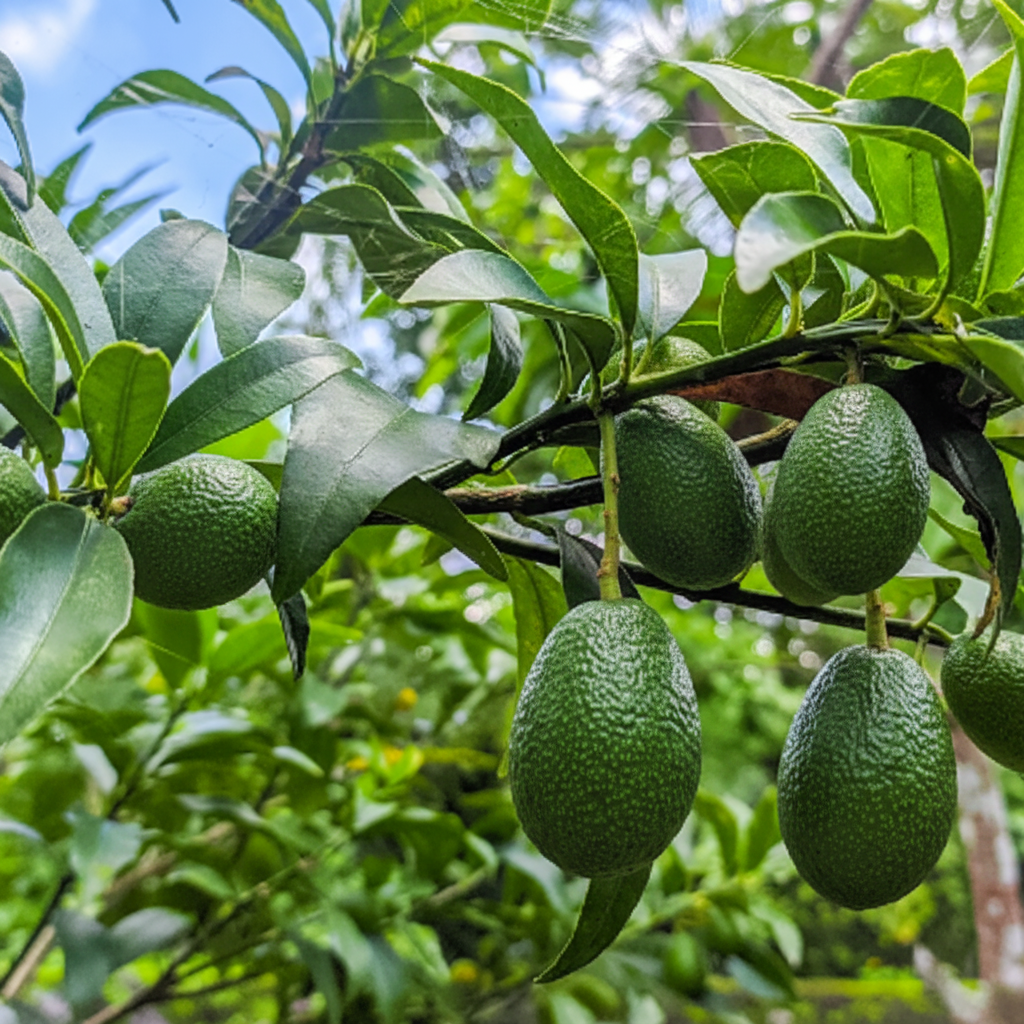 avocado fruit in tree