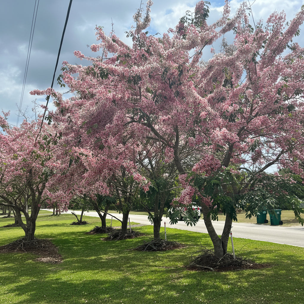 Multiple Cassia Bakeriana Pink Showers Flower Tree