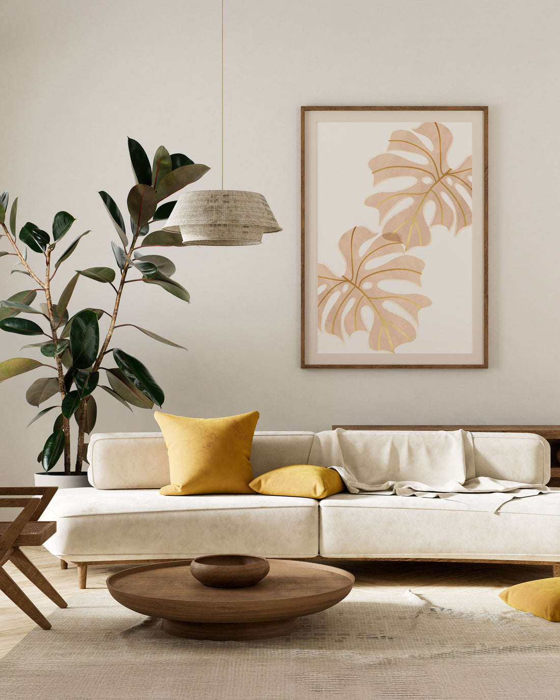 Ficus Burgundy Tree Form 2-Stem,  Rubber Tree