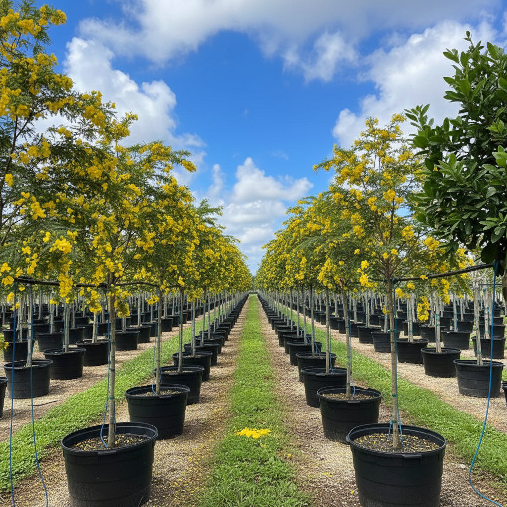 Cassia Senna Fistula Flower Tree in a 15gal pot
