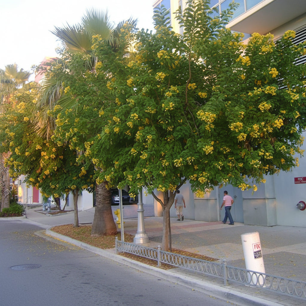 Cassia Senna Fistula Flower Tree full grown plated in  the ground