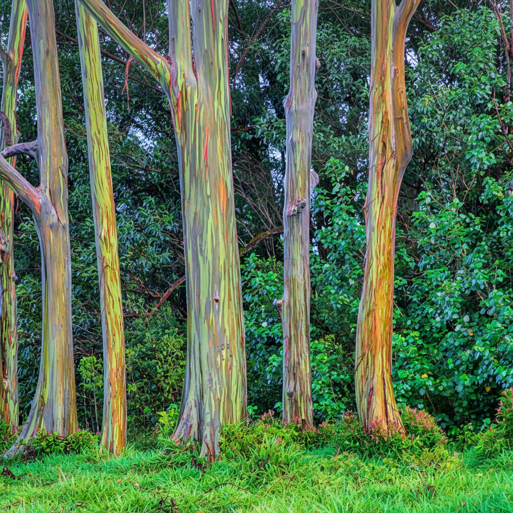 Rainbow Eucalyptus, Gum Tree in multiple pots