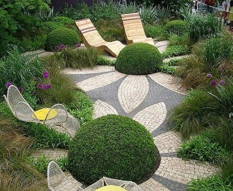 Topiary Landscape Design Cottage Garden With Topiary Hedges Trimmed