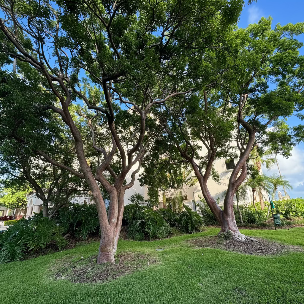 Gumbo Limbo Tree, Bursera Simaruba full grown planted in the ground