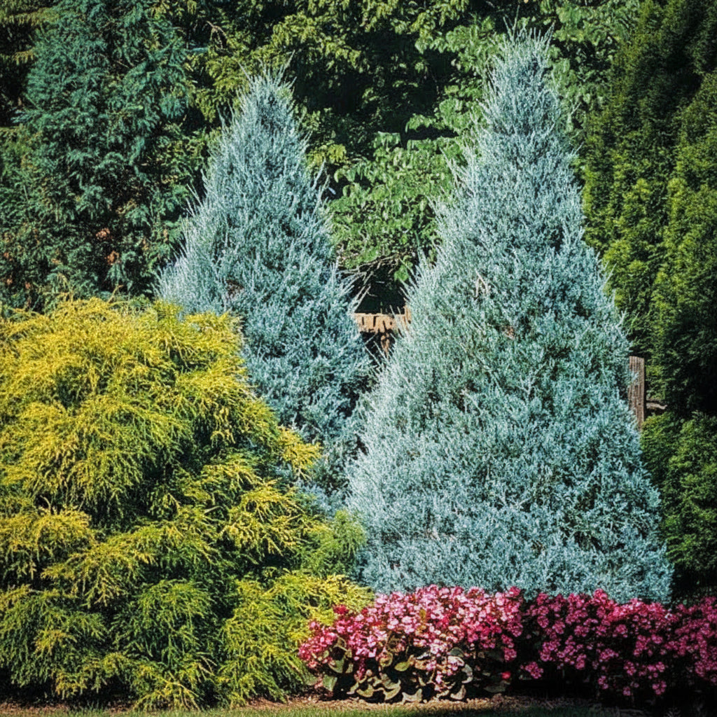 Wichita Blue, Rocky Mountain Juniper full grown in garden